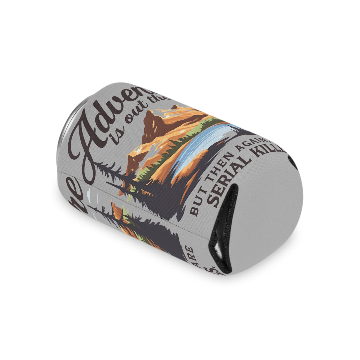 Adventure Can Cooler, Outdoor Party Insulator, Camping Gifts, Funny Drink Holder, Wilderness Themed Cooler
