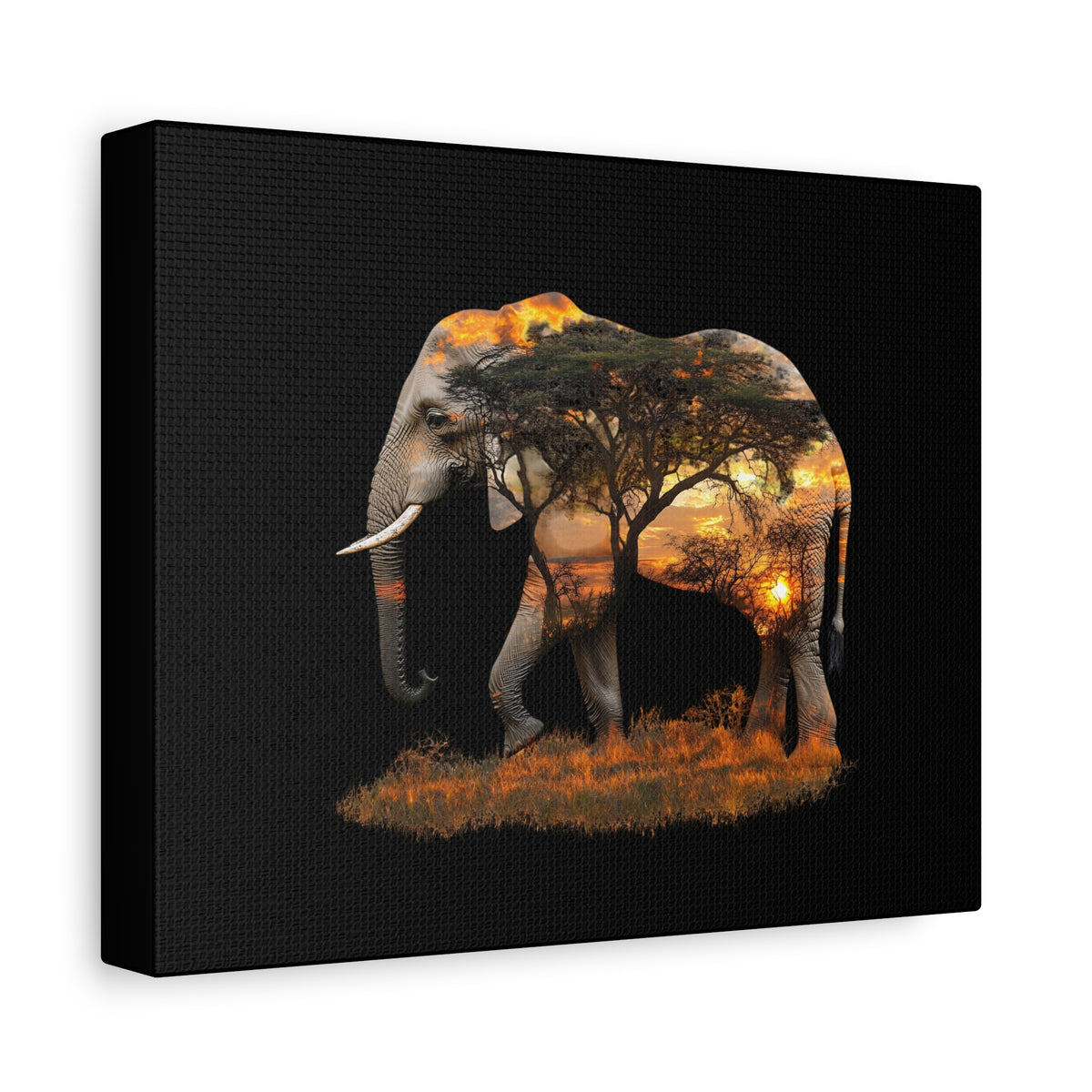 Elephant Tree Matte Canvas Art