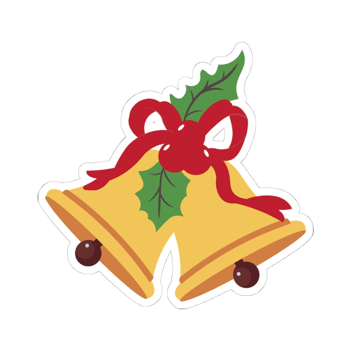 Christmas Bells Sticker — Festive Kiss-Cut Holiday Decal