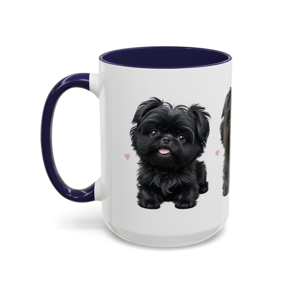 Cute Pug Accent Coffee Mug, Pet Lover Gift, Coffee Cup, Dog Mom Mug, Black Dog Ceramic Mug