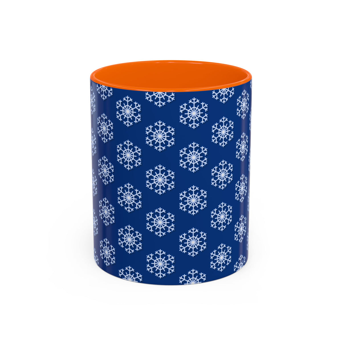 Blue Snowflake Accent Coffee Mug for Winter, Holiday Gift, Cozy Drinkware, Festive Kitchen Decor, Mug for Coffee Lovers, Tea Time Essential