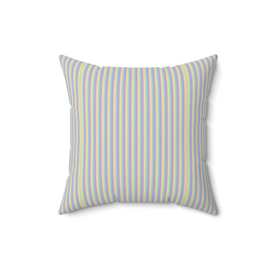 Colorful Striped Throw Pillow, Cozy Home Decor, Rainbow Pillows, Living Room Accent, Gift for Comfort Lovers, Decorative Cushion
