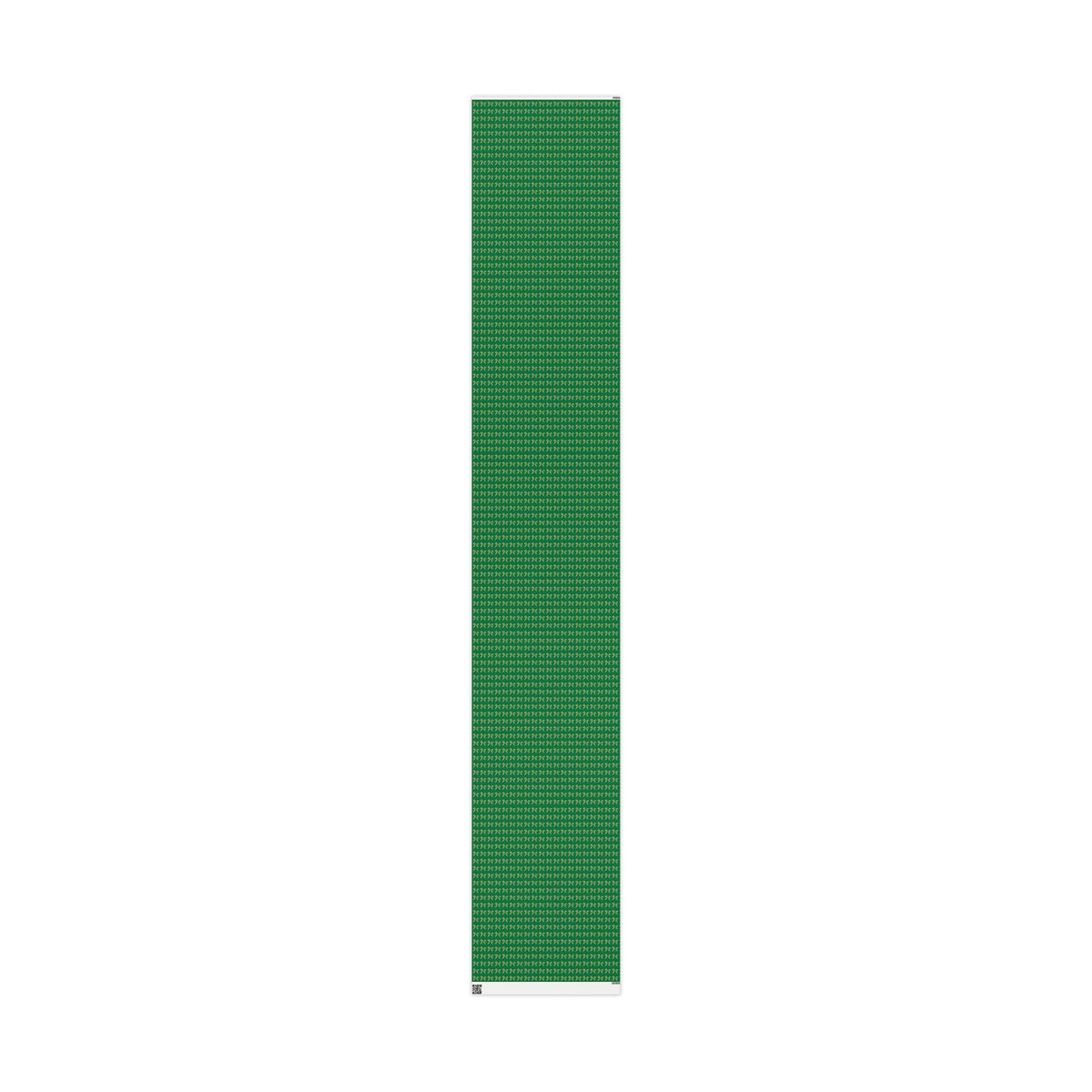 Green Wrapping Paper Roll — Gold Bow Pattern