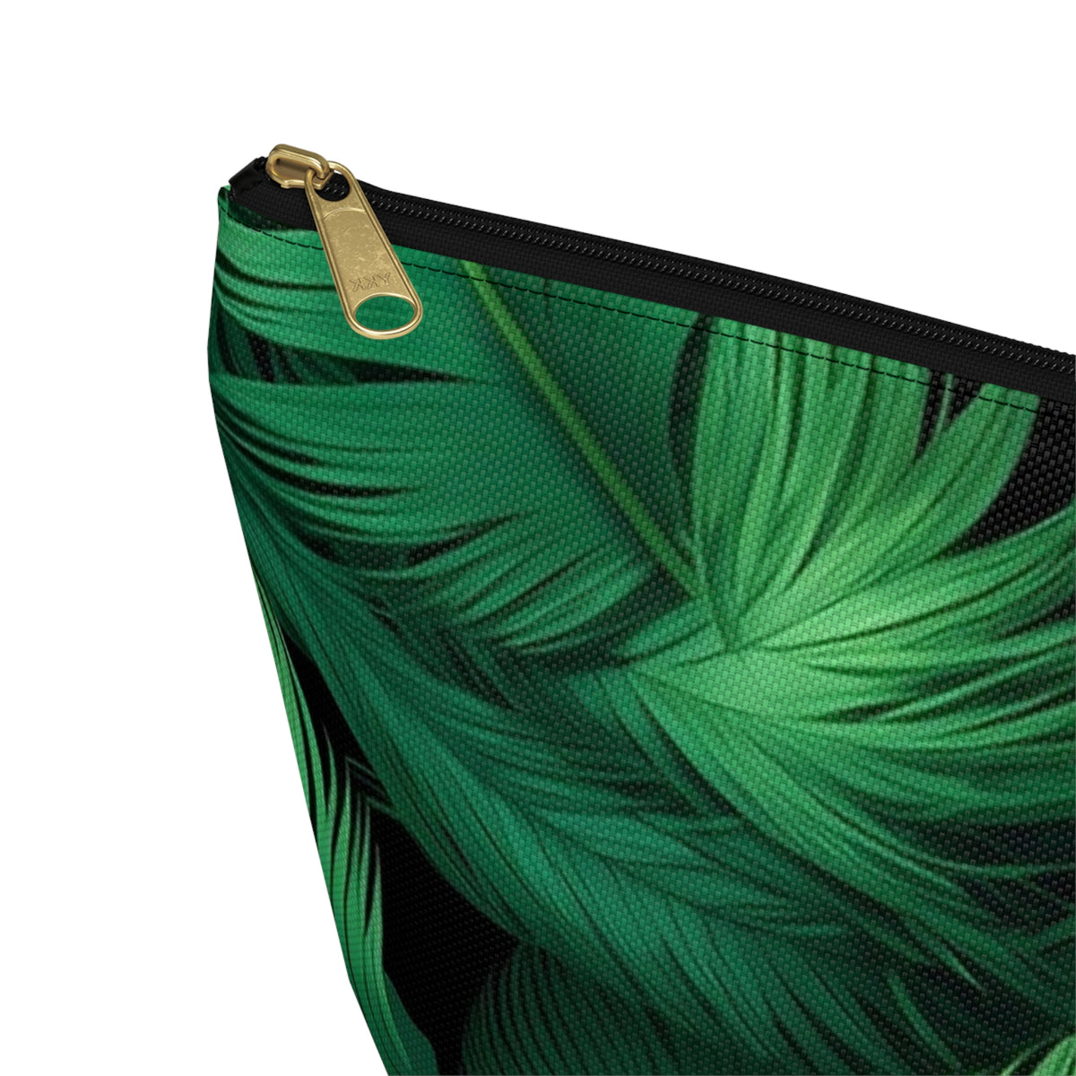 Tropical Leaf Accessory Pouch, Eco-Friendly Makeup Bag, Travel Organizer, Green Floral Pouch, Cute Gift for Nature Lovers