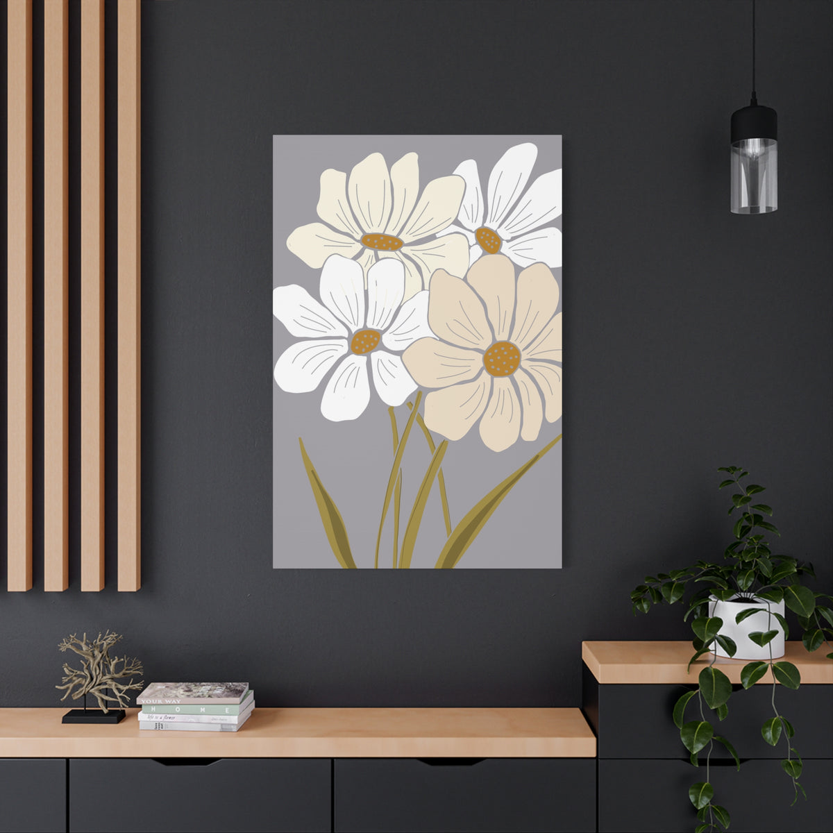 Copy of Copy of Matte Canvas, Stretched, 1.25" Tulips Pink and Purple Flowers
