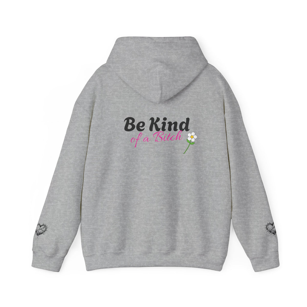 Chic Hooded Sweatshirt with Heart Design - Cozy Streetwear, Perfect Gift for Friends, Casual Style, Empowering Sayings, Unisex Fashion