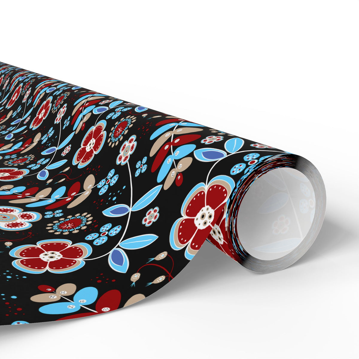 Festive Wrapping Paper Roll, Colorful Floral Gift Wrap for Holidays, Birthdays, Special Occasions, Unique Christmas Gift Wrap