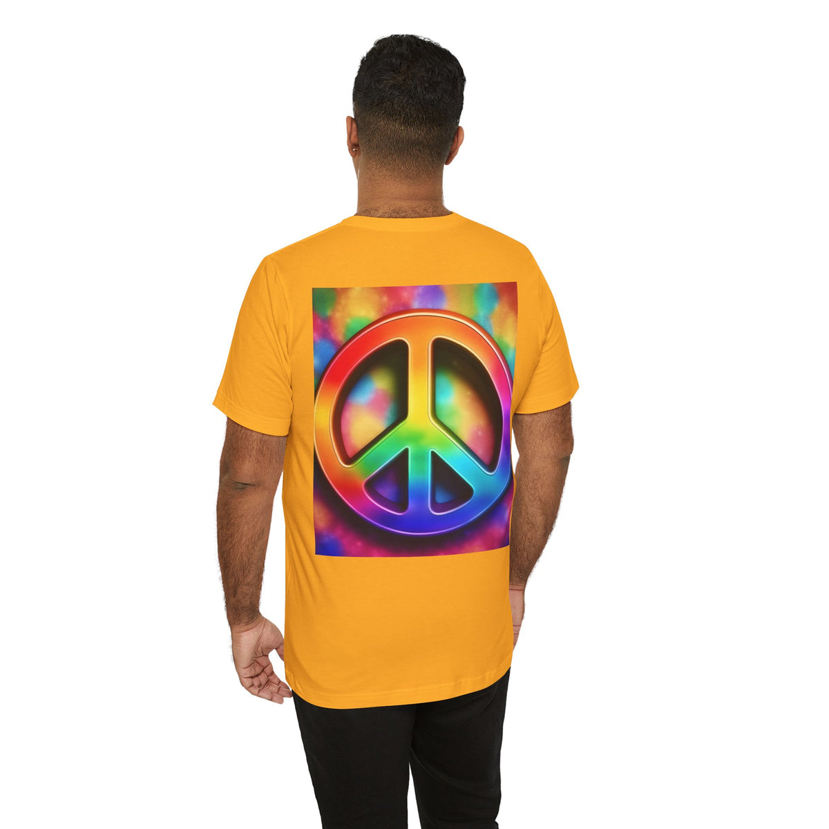 Peace Sign Tie-Dye Tee — Rainbow Hippie Peace Symbol T-Shirt