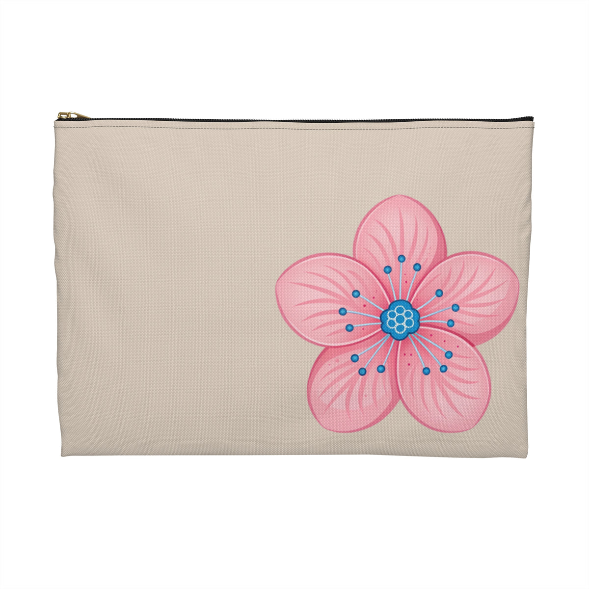 Floral Accessory Pouch - Pink Flower Makeup Bag, Travel Organizer, Gift for Her, Summer Essentials, Cute Storage