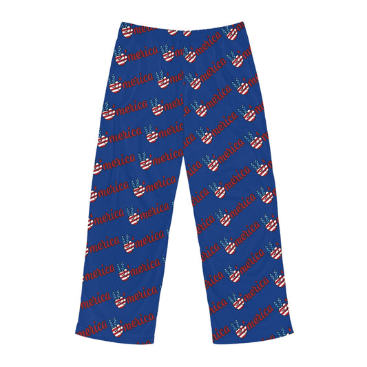 Patriotic Men's Pajama Pants, Comfy Sleepwear for Independence Day