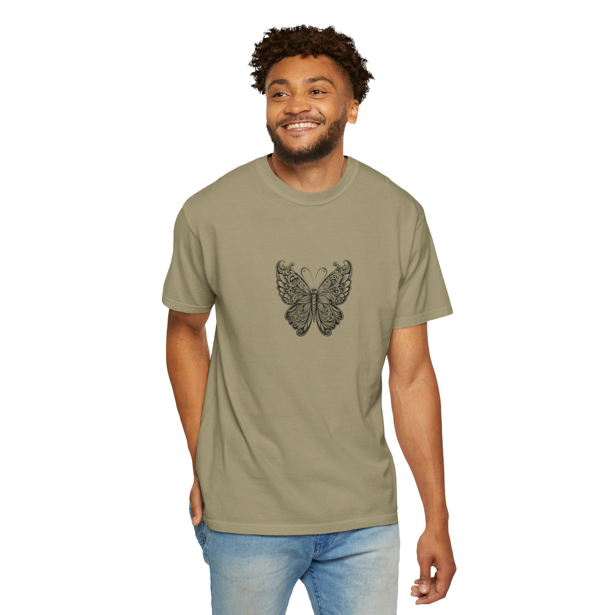 Bohemian Butterfly T-shirt, Unisex Clothing, Nature Inspired Tee, Gift for Her, Casual Wear, Summer Fashion