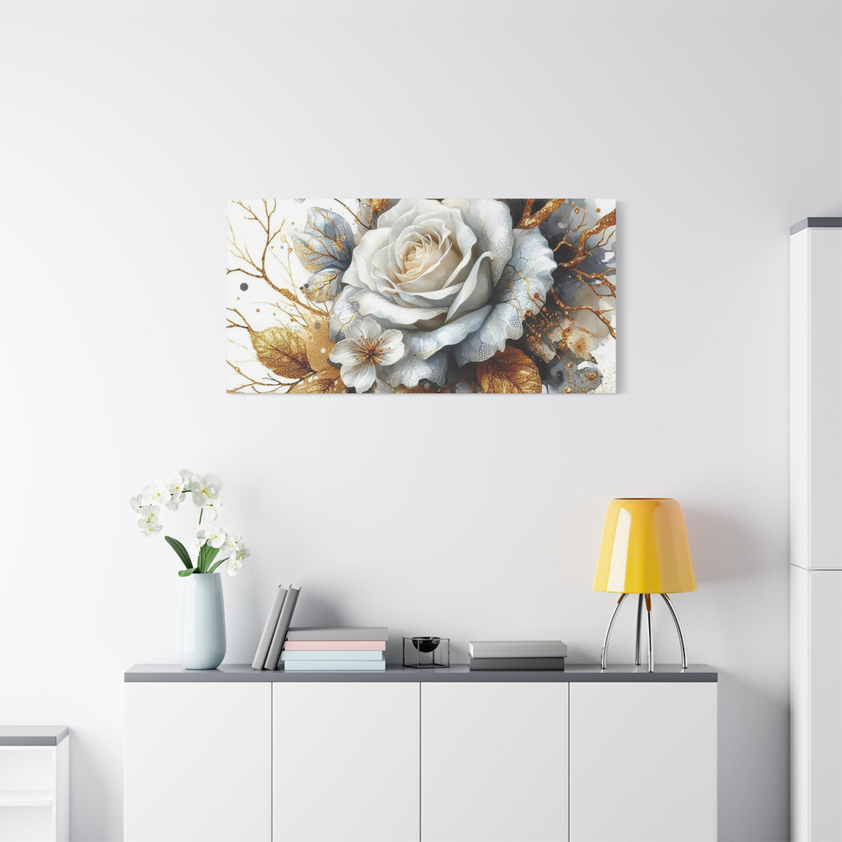 Matte Canvas, Stretched, 1.25" - Gold and Black