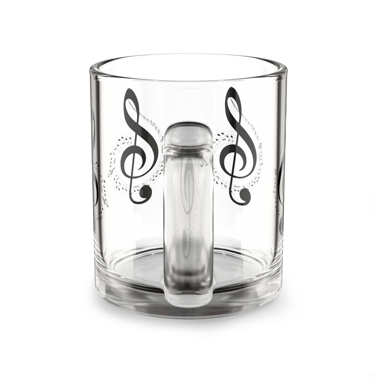 Musical Glass Mug, 10oz - Perfect for Coffee, Tea, Gifts for Music Lovers, Home Decor, Party Favors, Unique Drinkware