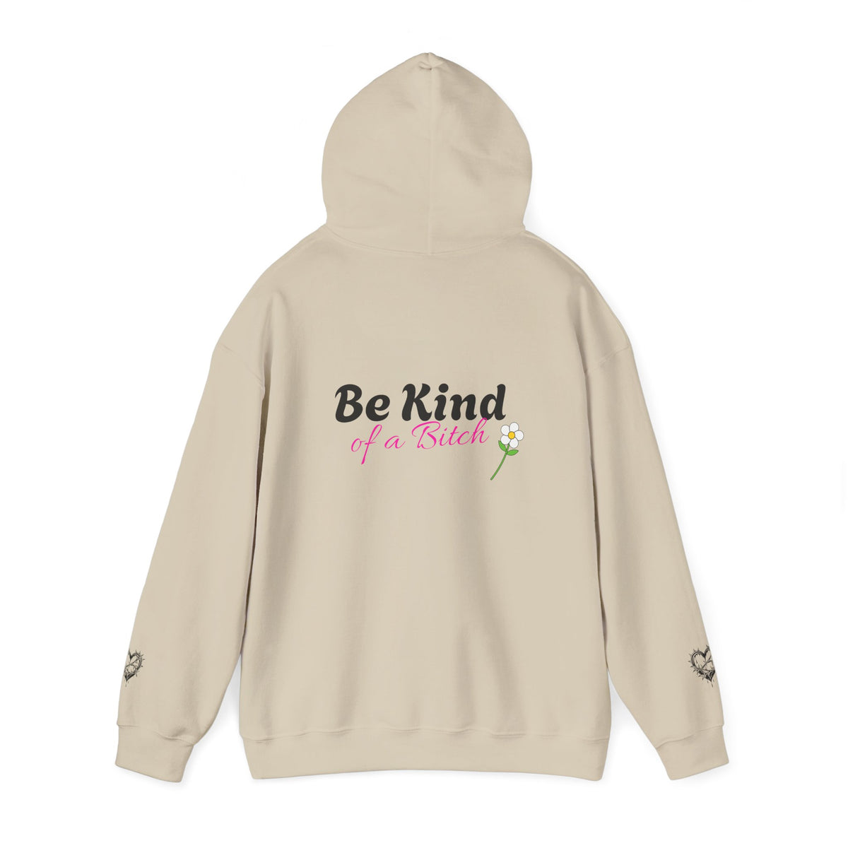 Chic Hooded Sweatshirt with Heart Design - Cozy Streetwear, Perfect Gift for Friends, Casual Style, Empowering Sayings, Unisex Fashion