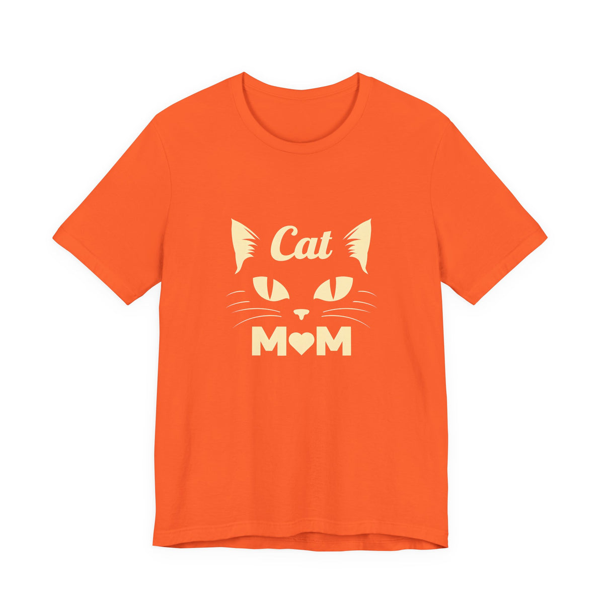 Cat Mom T-Shirt — Cute Cat Face Graphic Tee for Cat Lovers
