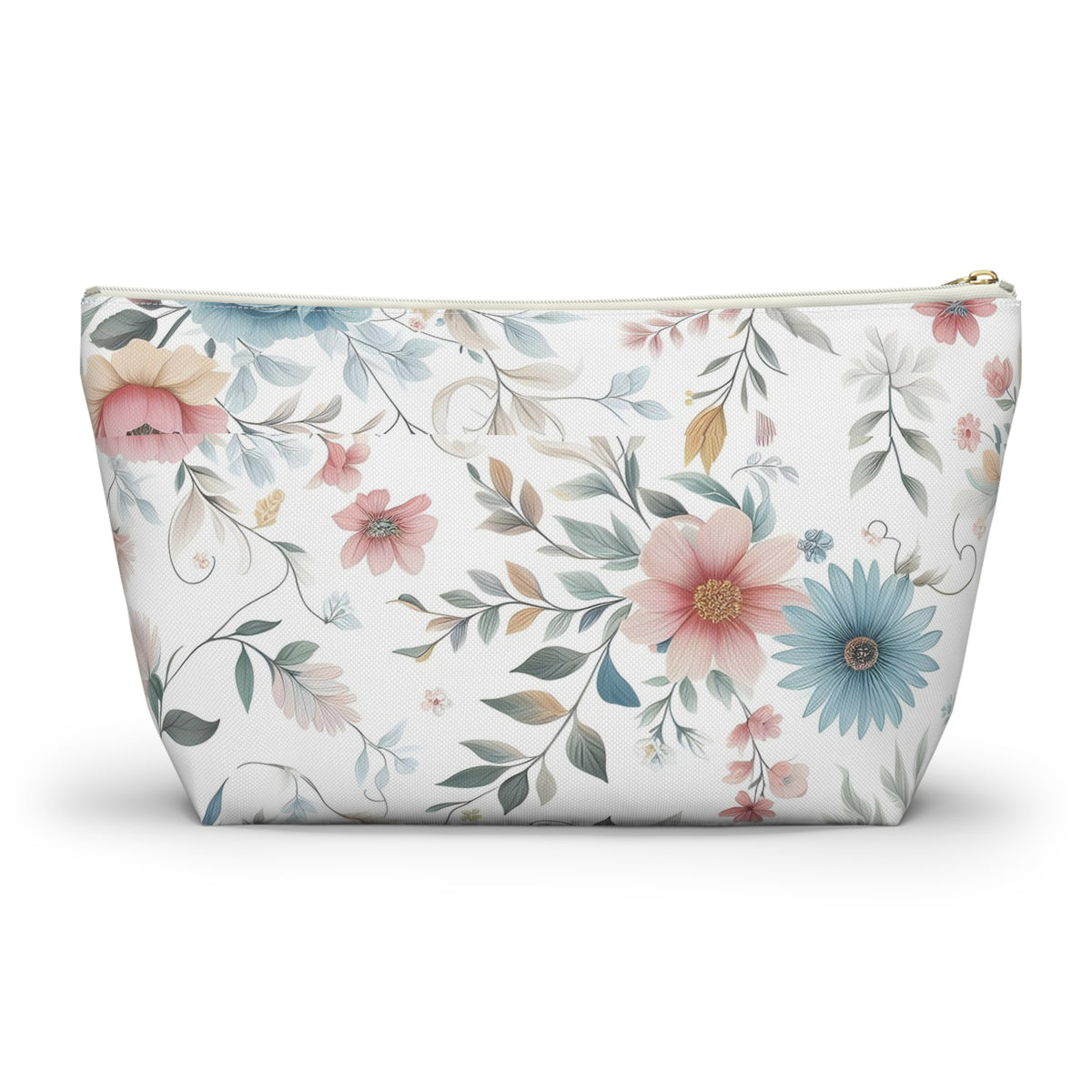 Floral Accessory Pouch, Makeup Bag, Cosmetic Case, Travel Organizer, Gift for Her, Floral Print Pouch