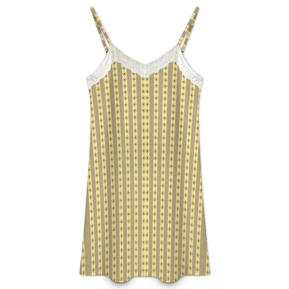 Beautiful Lace-Trimmed Camisole Nightgown