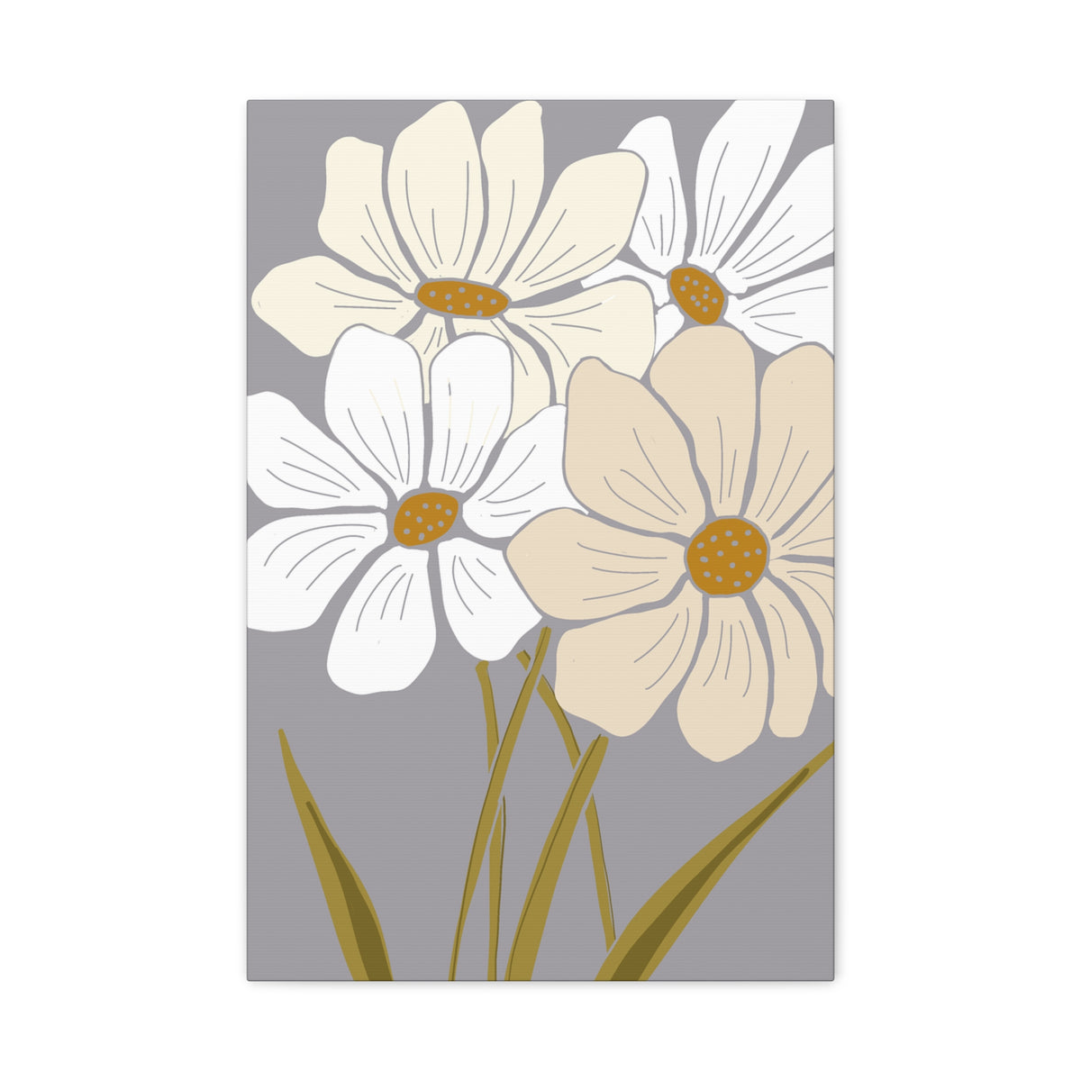 Copy of Copy of Matte Canvas, Stretched, 1.25" Tulips Pink and Purple Flowers