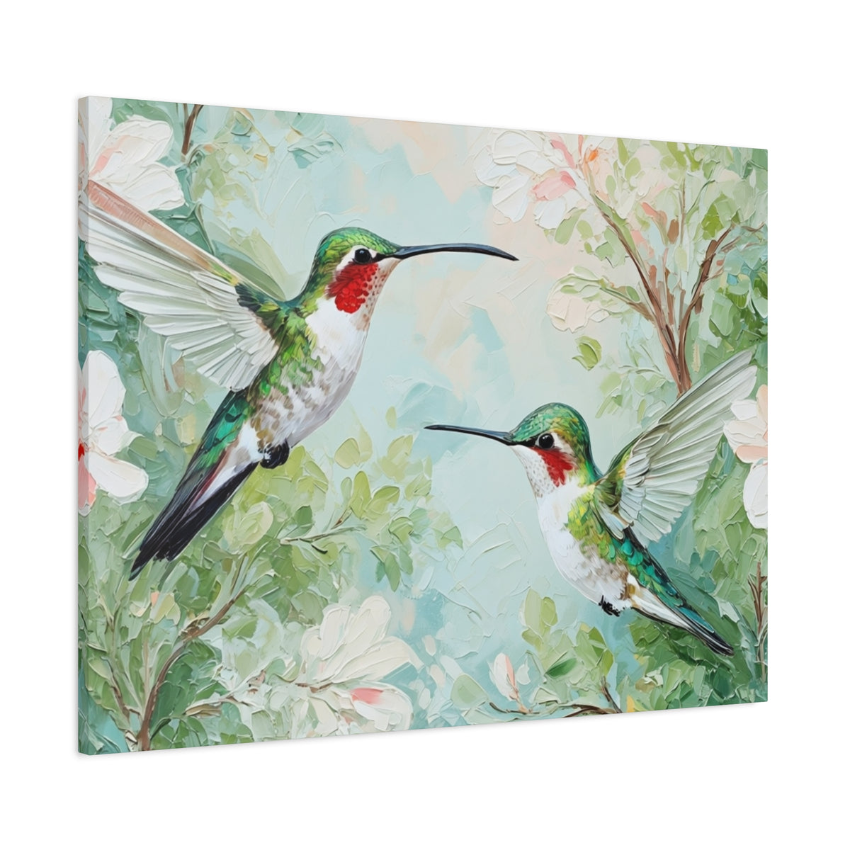Hummingbird Canvas Wall Art — Stretched Matte Nature Print