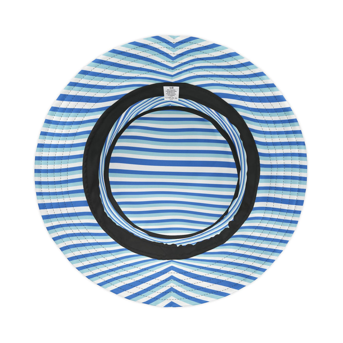 Blue Striped Bucket Hat — Nautical Summer Beach Sun Hat