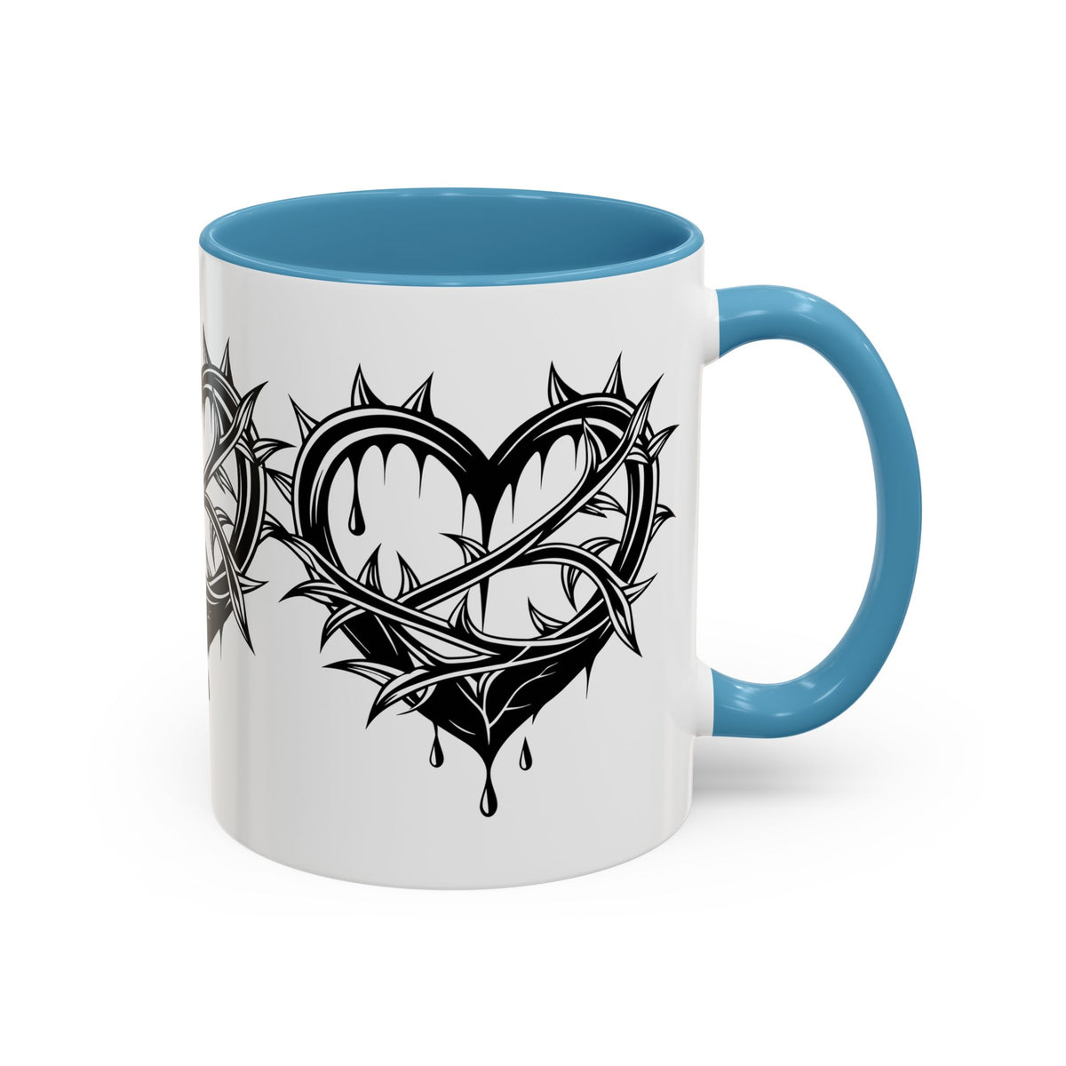 Gothic Heart Mug, Unique Art Coffee Cup for Gifting, Gothic Home Decor, Perfect for Friends, Gothic Style Drinkware