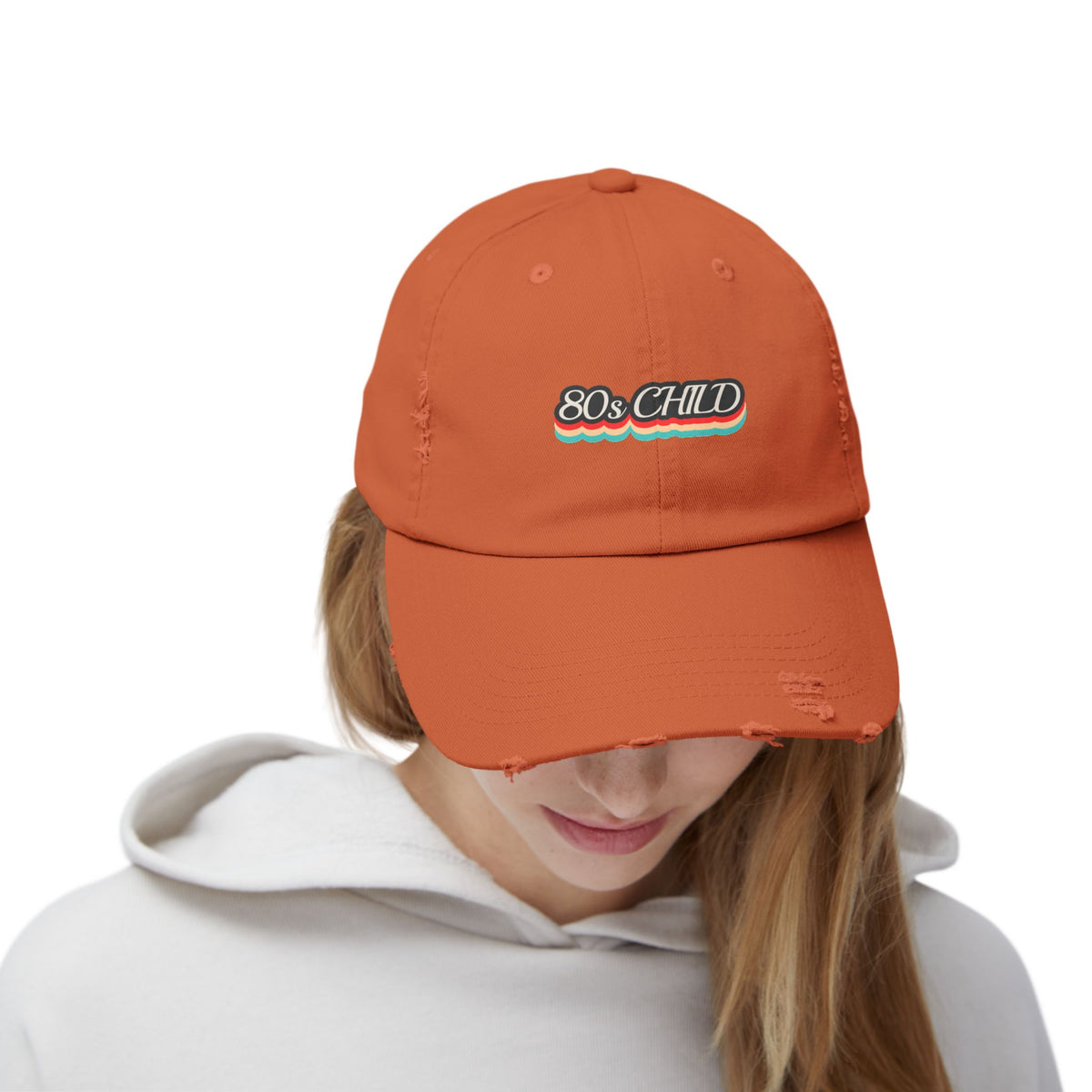 Unisex Distressed Cap- 80s child