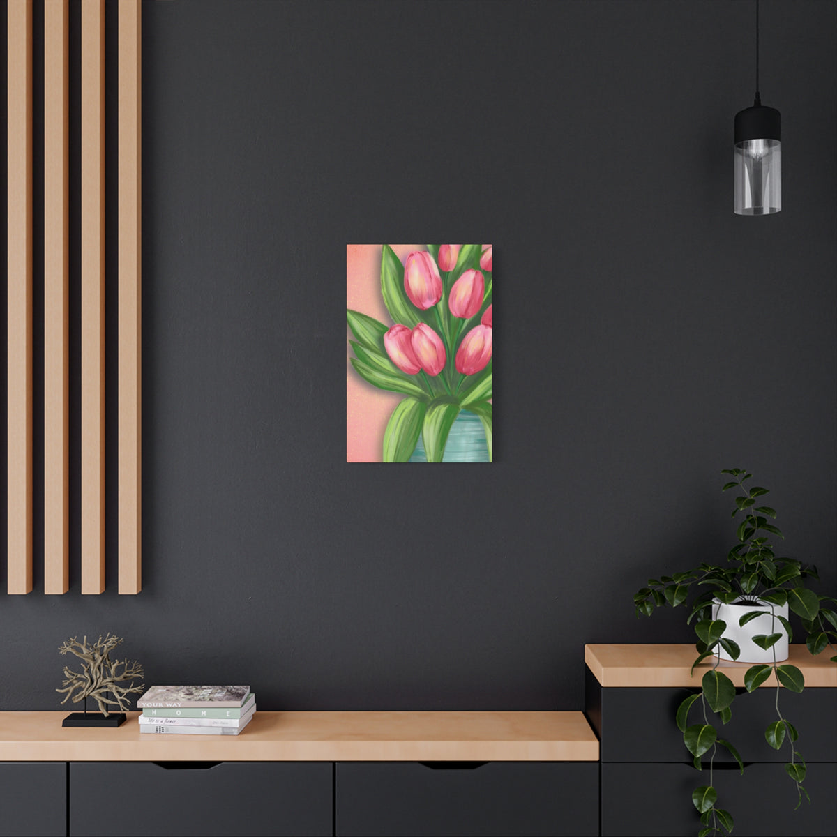 Matte Canvas, Stretched, 1.25" Tulips