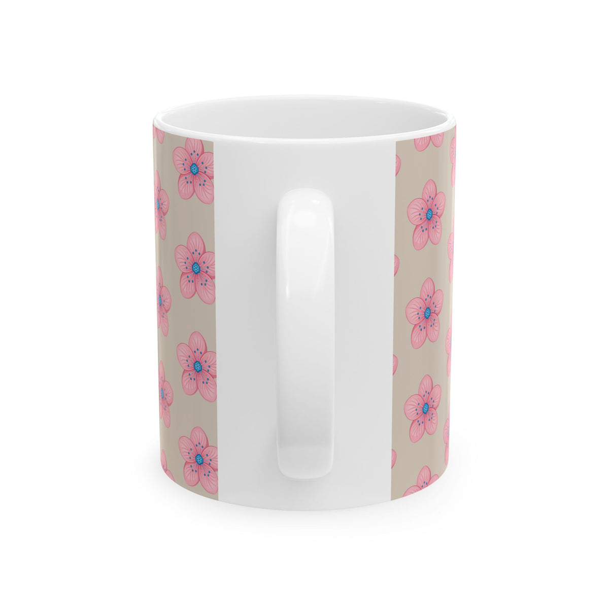 Pink Floral Ceramic Mug | Cute Coffee Cup for Flower Lovers, Tea Lovers, Gift for Her, Mother's Day, Birthday
