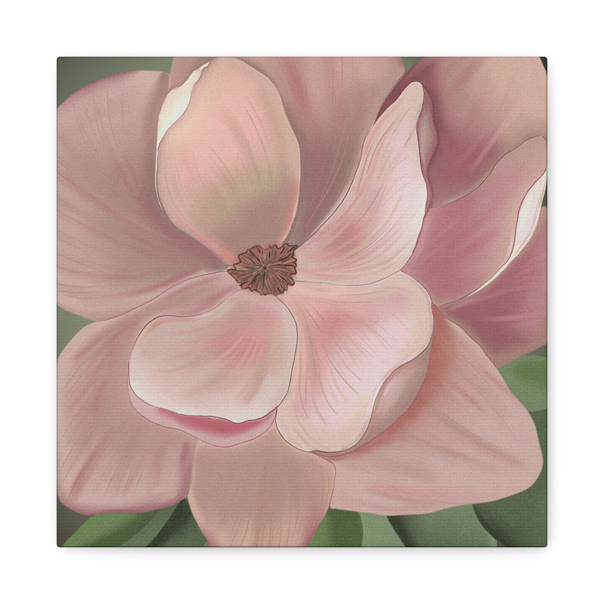 Matte Canvas, Stretched, 1.25" Pink Flowers