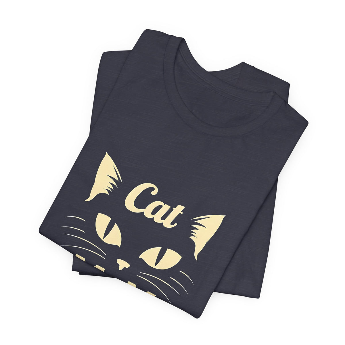 Cat Mom T-Shirt — Cute Cat Face Graphic Tee for Cat Lovers