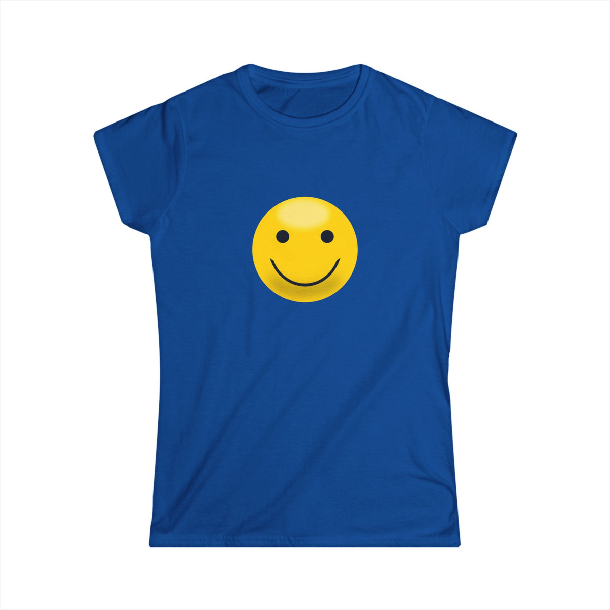 Smiley Face Women's Softstyle Tee, Casual T-Shirt, Happy Graphic Tee, Summer Shirt, Birthday Gift, Everyday Wear