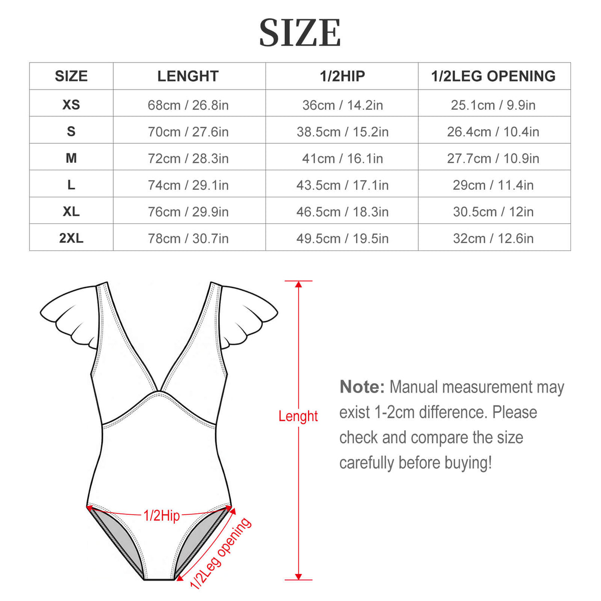 V Neck Flutter Sleeve One Piece Swimsuit Elegant Black