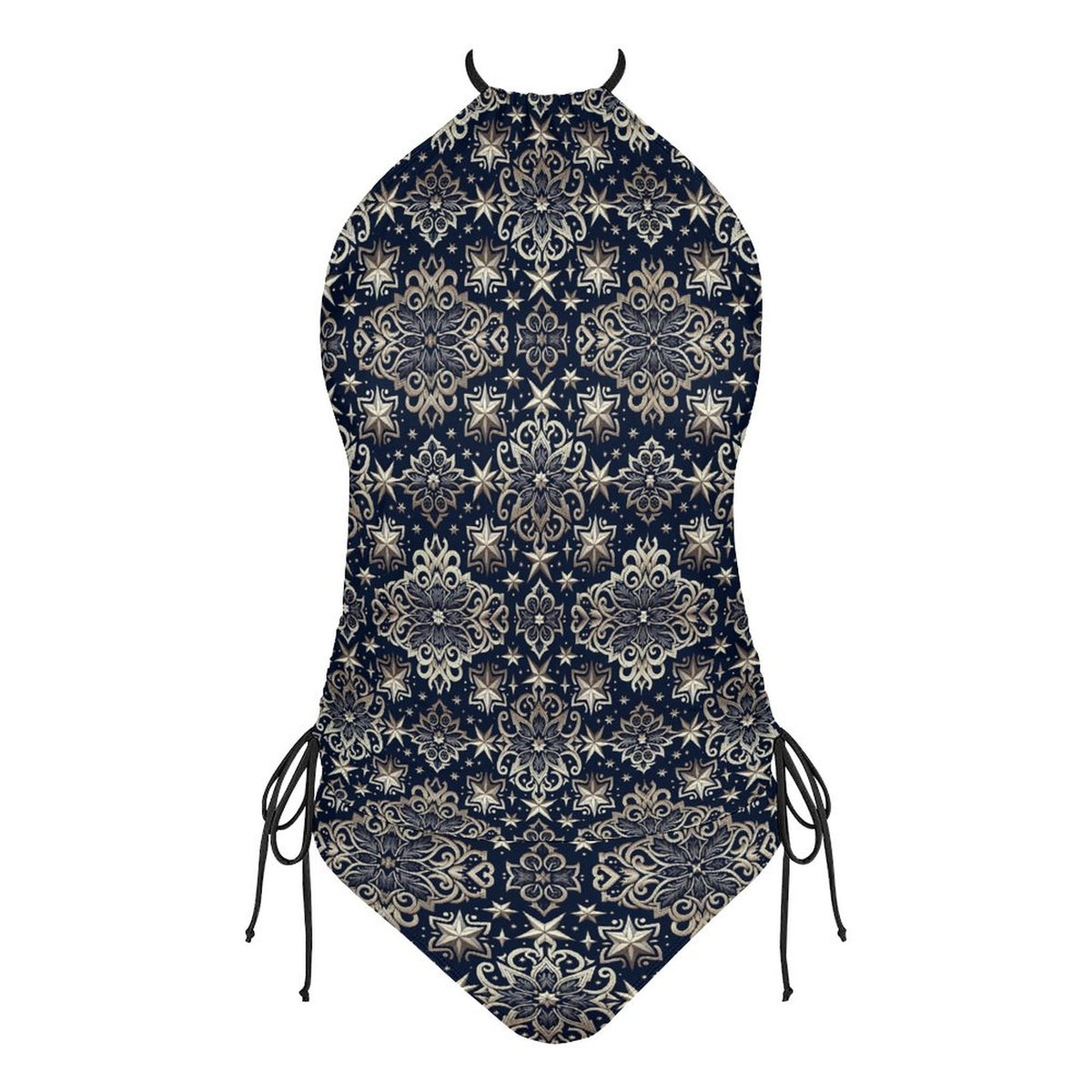 2-Piece Women's Tankini Set with High Neck Halter Top