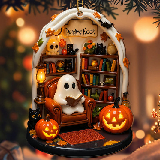 Cute Halloween Acrylic Ghost Decorations Party Ornaments Hanging Decor for Indoor Home Decor Acrylic for Reading