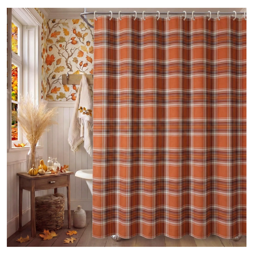 72 X 72 Inch Plaid Shower Curtain