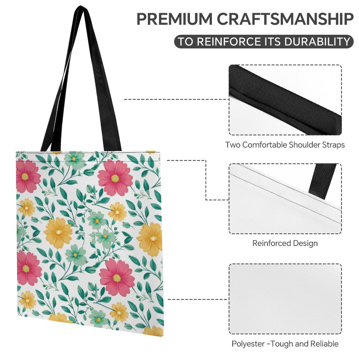 Lightweight Shopping Bag - Flowers