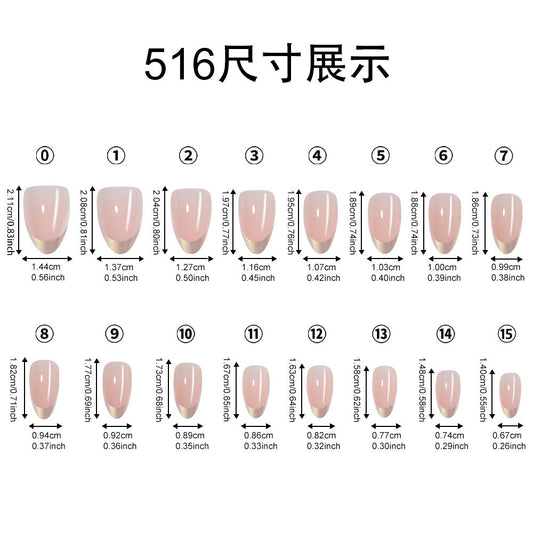 "Champagne Gold 3D Swirls" - Elegant 32Pcs Press-On Nails Set – Image 2