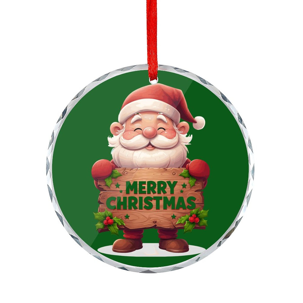 Glass Circular Ornament Pendant