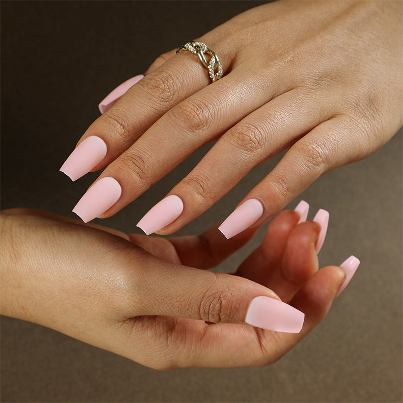 Press-on nails wholesale Solid color short ballet nail matte fake nail wholesale Nail art Press-on nails wholesale – Image 9