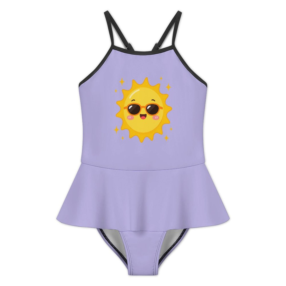 Girls One Piece Ruffle Strap Swimsuit