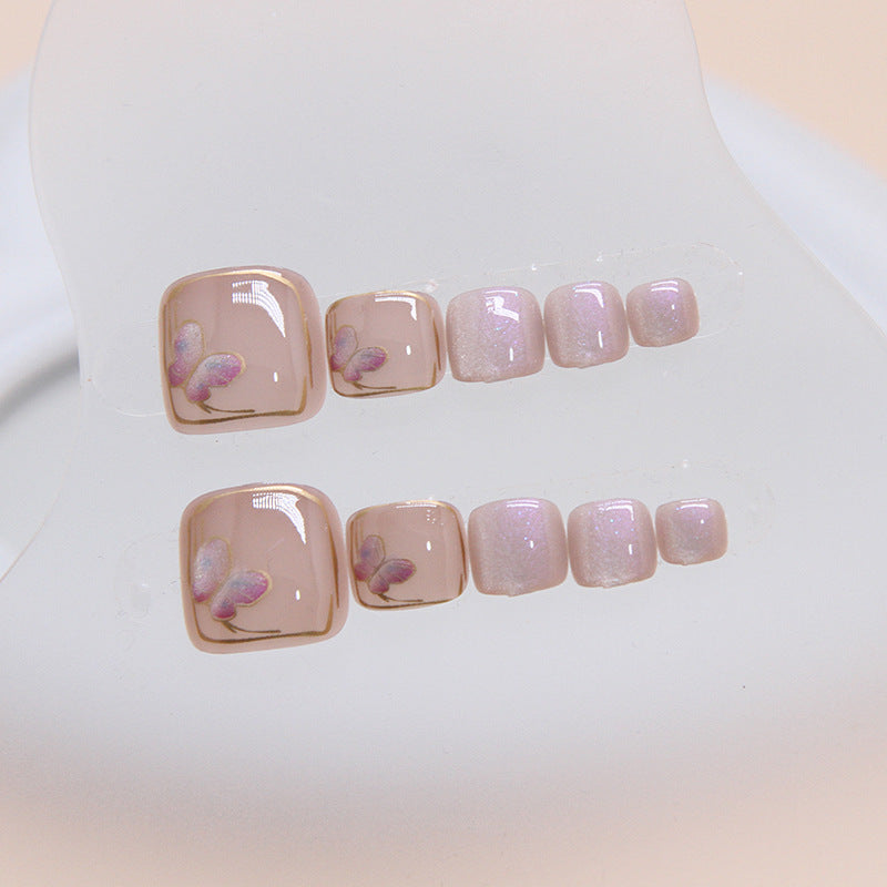 cat eye butterfly press-on nails manicure piece Press-on toenails nail piece toenail nail piece spar cat eye 24 – Image 4
