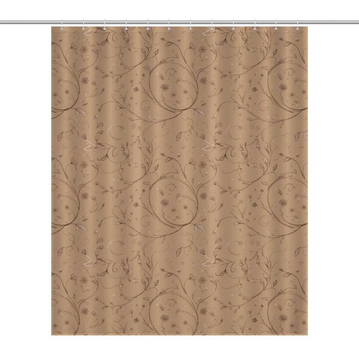 Brown shower curtain