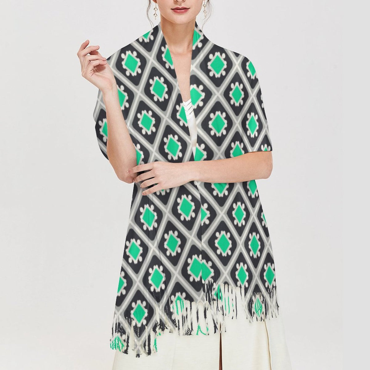 Cashmere-like Tassel Scarf