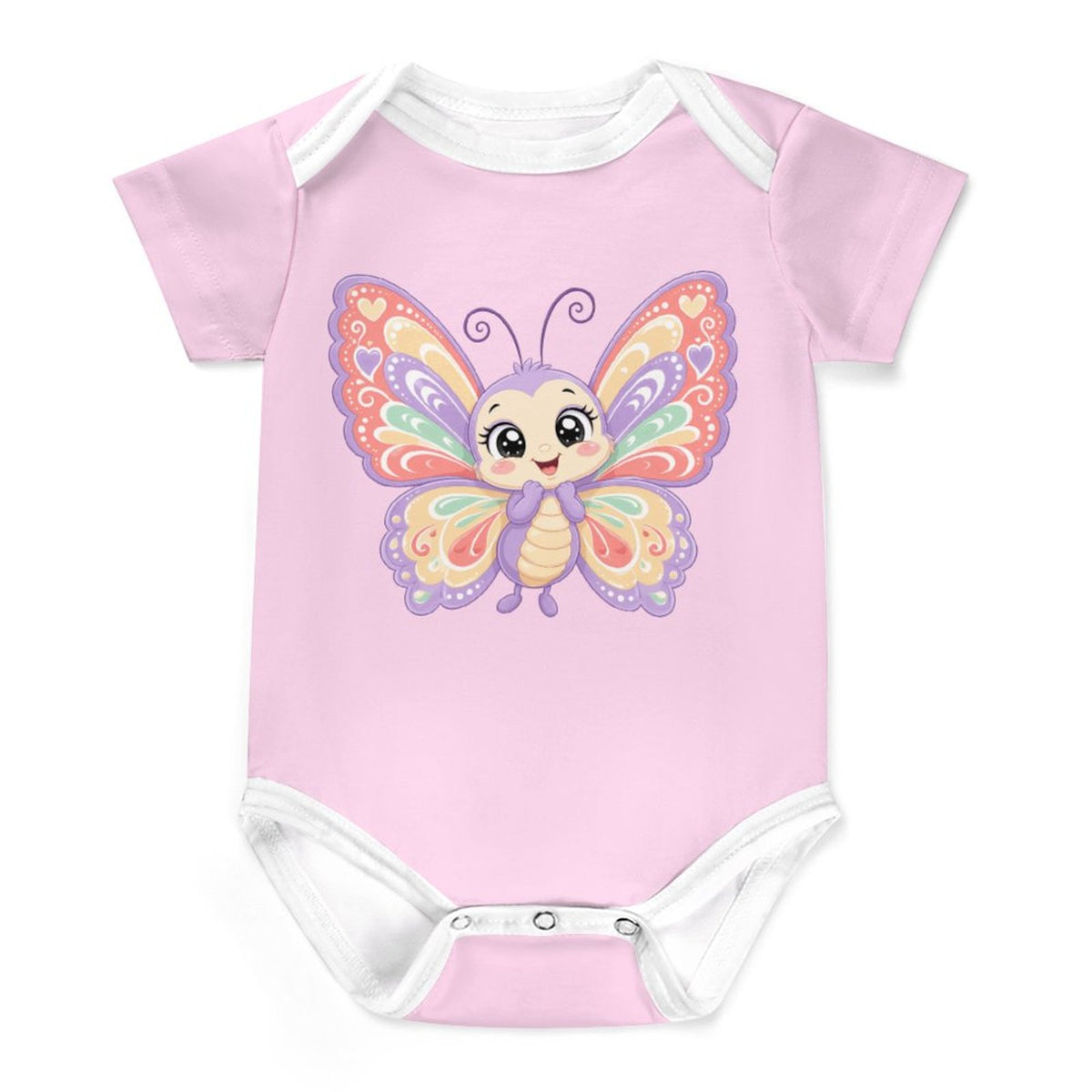 Faux Cotton Short Sleeve Baby Romper