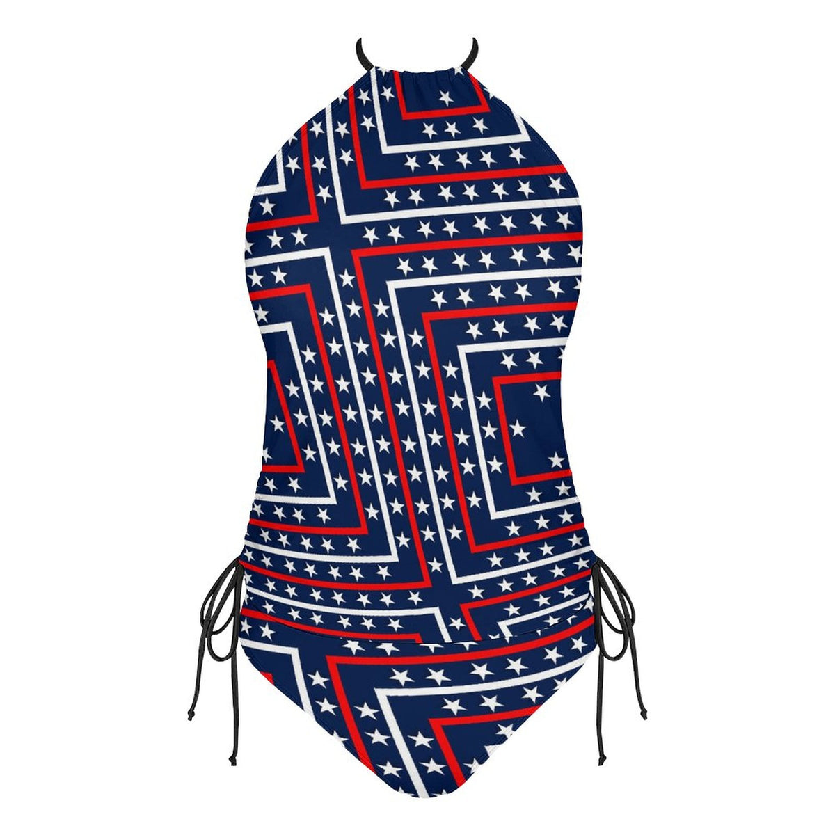 2-Piece Women's Tankini Set with High Neck Halter Top