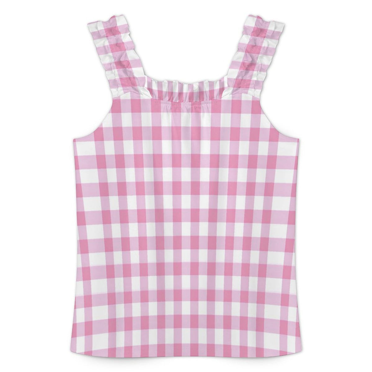 Ruffled Pajama Set Pink Stripes