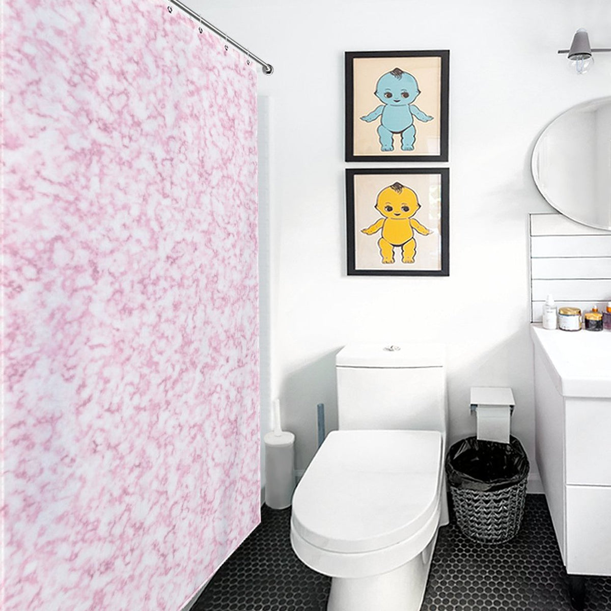 Pink Shower Curtain