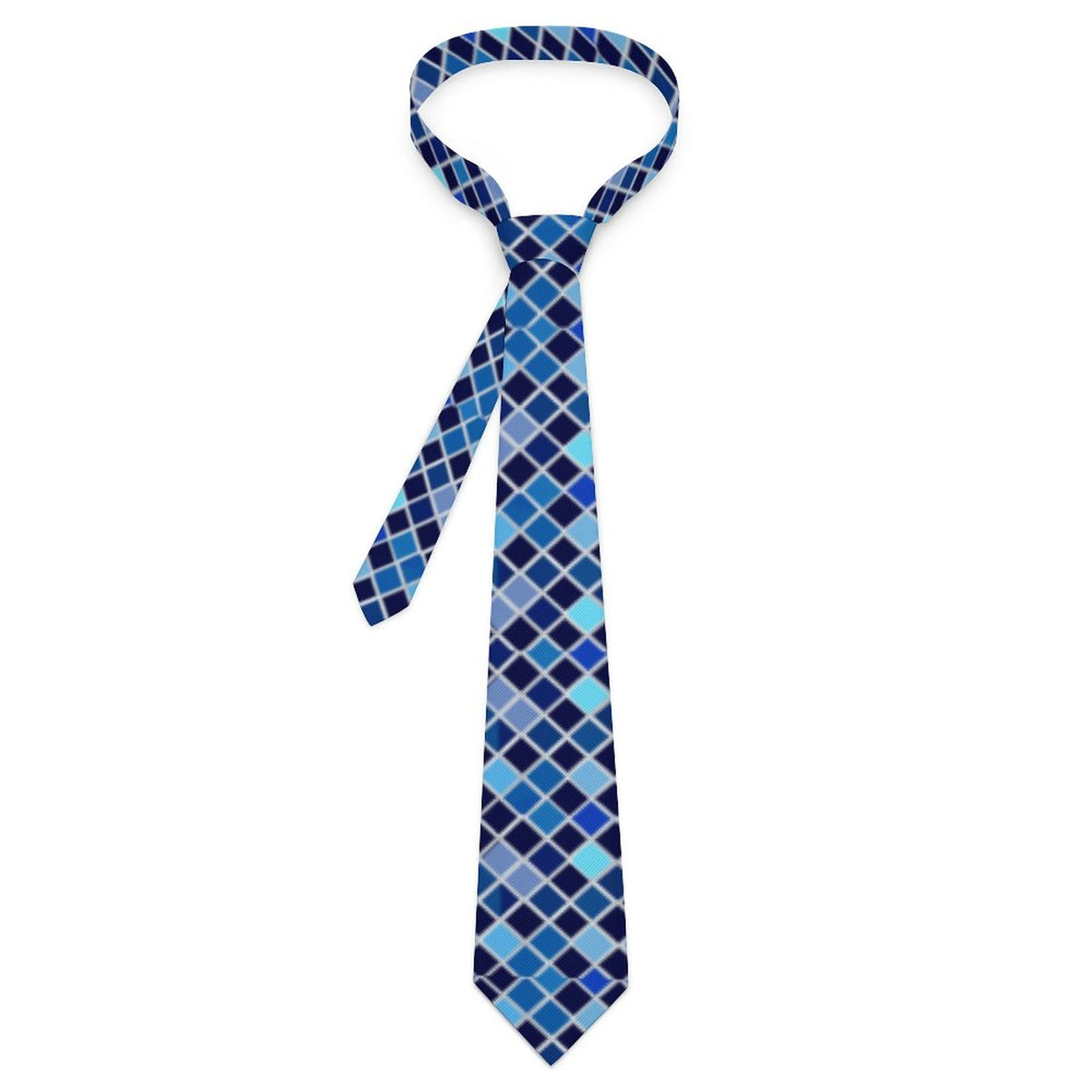 Men's Formal Tie - Blue Check boxes