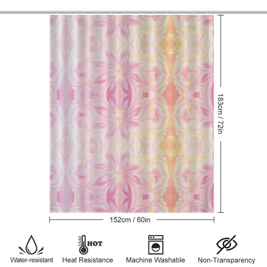 Flower Shower Curtain-66x72Inch (168x183cm)