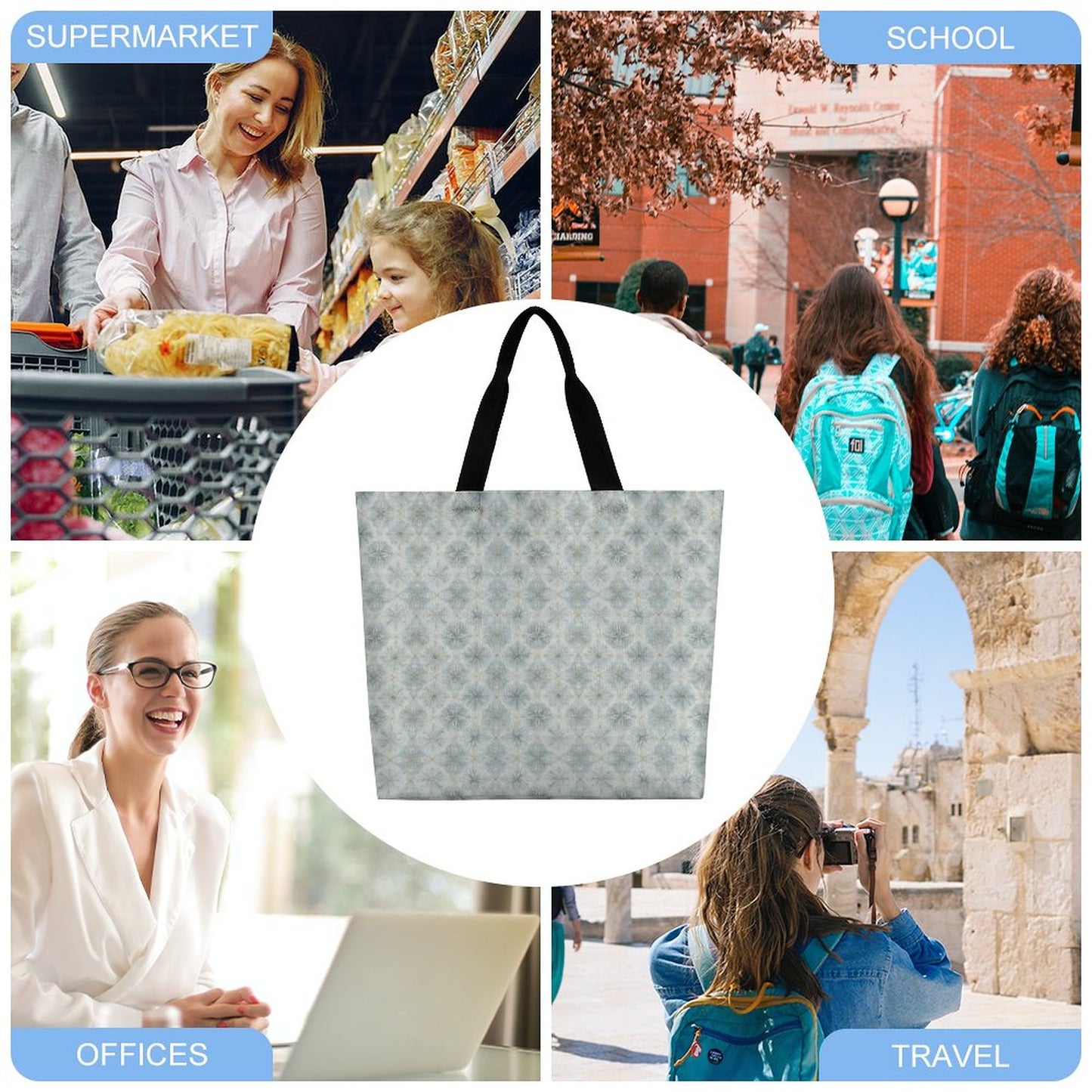 Large One Shoulder Shopping Bag